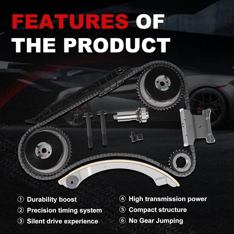 Autodevil Store Timing Chain Kit Right VVT Sprockets Front 2.4L Fit for Equinox 2011-2017 for Malibu 2013-2014 for LaCrosse Terrain Regal 11-16 for Orlando Captiva HHR Cobalt Engine Time Replacement - Image 5